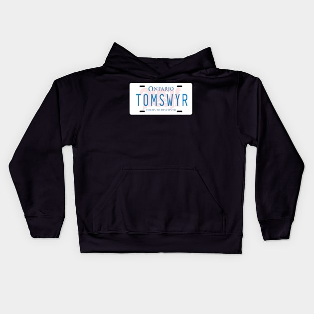 Tom Sawyer License Plate Kids Hoodie by RetroZest